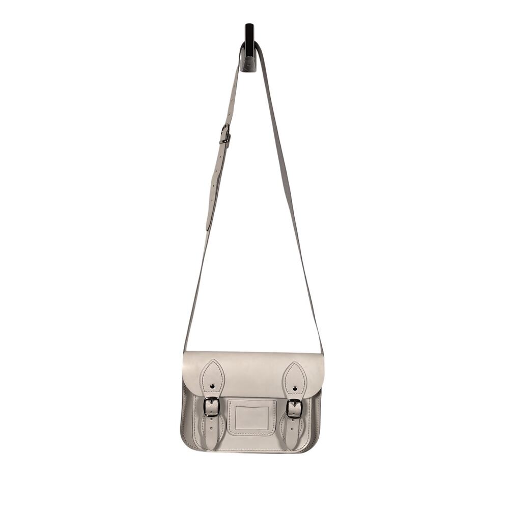 Stella Rittwagen Satchel Bag Womens White Cream Leather Crossbody Made in Spain
